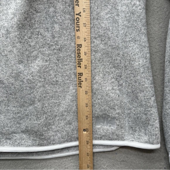 Helly Hansen Varde Grey Knit 1/2 Zip Pullover Sweater Thumbholes Women's Size M - Picture 4 of 16
